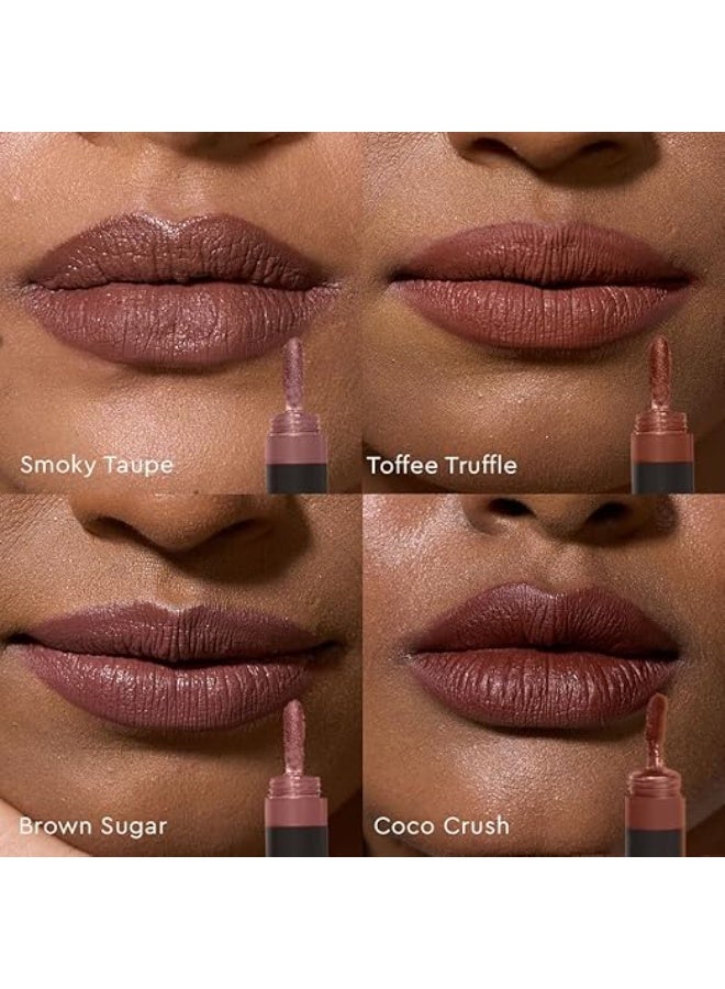 كيرو أحمر شفاه سائل مطفي خفيف الوزن من كيرو فور بلاي نون ستوب - بني أبيكس، 6 مل | 4 درجات من أحمر الشفاه البني | يدوم طويلاً، مقاوم للتلطخ، مرطب، خفيف الوزن | غني بزيت الأفوكادو والمشمش - Image 3